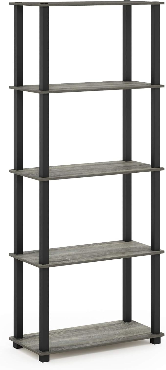 Furinno TURN-S-TUBE Book Shelf, 5-Tier Toolless Storage Shelves - Image 4