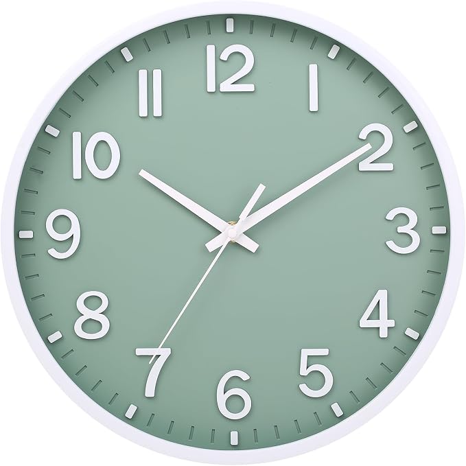 Wall Clocks Battery Operated 12 inch Modern Wall Clock, Silent Non Ticking Wall by Unknown
