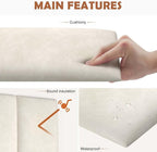 IFNOW Wall Mounted Upholstered Headboard Queen, 3D Peel and Stick Soundproof - Image 3