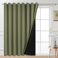Yakamok 100% Blackout Thermal Insulated Sliding Door Curtains, Noise Reducing by Yakamok
