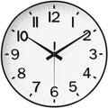 HZDHCLH White Analog Wall Clocks Battery Operated, 12 inch Silent Non Ticking by HZDHCLH