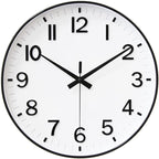 HZDHCLH White Analog Wall Clocks Battery Operated, 12 inch Silent Non Ticking by HZDHCLH