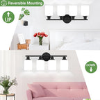 Zarbitta 4-Light Bathroom Light Fixtures, Bathroom Wall Lamp - Image 8