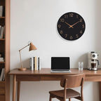 Mosewa Large Wall Clock 16 Inch Black Battery Operated Silent Non Ticking - Image 7