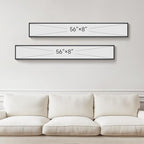 Large Framed Long Narrow Vertical Neutral Abstract Wall Art Set of 2, - Image 8