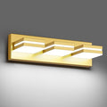 Modern LED Small Bathroom Lights Fixtures 3-Light, Metal Gold Acrylic Wall by JZEKVN