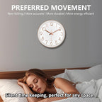 Silent Wall Clocks Battery Operated 8 Inch, Analog Wall Clock - Image 4