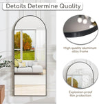 Prywot Arched Floor Mirror, 64 "x 21" Full Length Mirror Wall Mirrors Hanging - Image 9