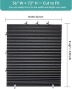Changshade 12 Pack Temporary Shades, Pleated Paper Blinds - Image 3