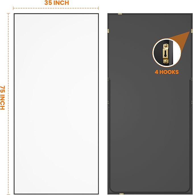 TRAHOME Full Length Mirror, Living Room, Dressing Room - Image 8