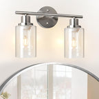 Unicozin 2 Light Vanity Lights, Brushed Nickel Wall Sconce Light - Image 8