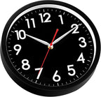 AKCISOT Wall Clock Modern Black Silent Non Ticking Wall Clocks Battery Operated - Image 3