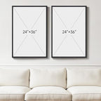 Large Framed Black and White Abstract Wall Art - Image 3