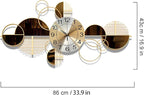 Metal Wall Clock Decorative 3D Metal Wall Art Clock - Image 6
