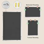Koonmi Silver Rectangle Wall Mirror, 24x32 Inch Bathroom Mirror, Aluminum Frame - Image 8