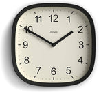 JONES CLOCKS® Sprite wall Clock | Modern Retro Rounded Square Clock | 10 inch | by JONESCLOCKS