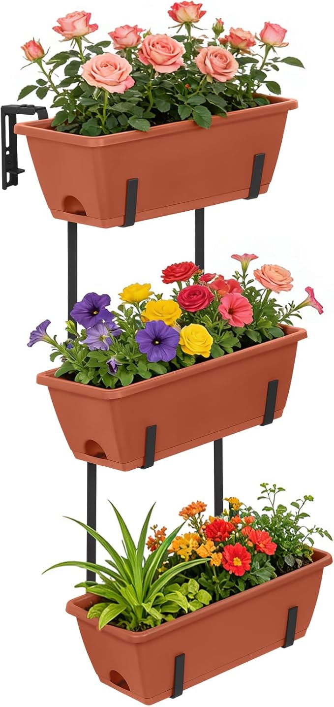 OYEAL Railing Planter Box Window Boxes Planters - Image 3