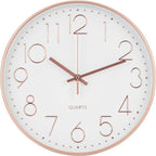 Wall Clock 10 Inch Non-Ticking Silent Modern Simple Style Round Decor Clock by BAKBRAND