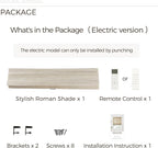 TWOPAGES Woven Bamboo Cordless Roman Shades, Custom No Drill or Motorized Blinds - Image 7