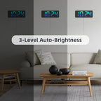 LED Digital Wall Clock with Dynamic RGB Display, Big Digits, Auto-Brightness - Image 5