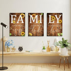 GUBIYU Farmhouse Family Wall Art Set of 3, Rustic Family Wall Decor - Image 4