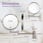 Wall Mounted Makeup Mirror, 1X/5X Magnifying Mirror Double Sided, 8 Inch - Image 4