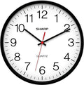 Sharp Wall Clock Silent Non Ticking 10 Inch Quality Quartz Battery Operated by SHARP