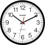 Sharp Wall Clock Silent Non Ticking 10 Inch Quality Quartz Battery Operated by SHARP