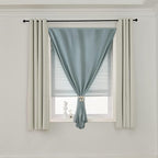 AJAZZ 100% Blackout Self Adhesive Curtains Small Window Short Temporary - Image 7