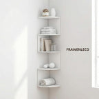 5-Tier Corner Shelf Wall Mount, Screw-Mounted Floating Bookshelf - Image 9