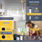 Motorized Blinds with Remote, Grasscloth Fabric Smart Blinds with Valance Cover - Image 4