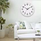 HZDHCLH White Wall Clocks Battery Operated 12 inch Silent Non Ticking Modern - Image 2