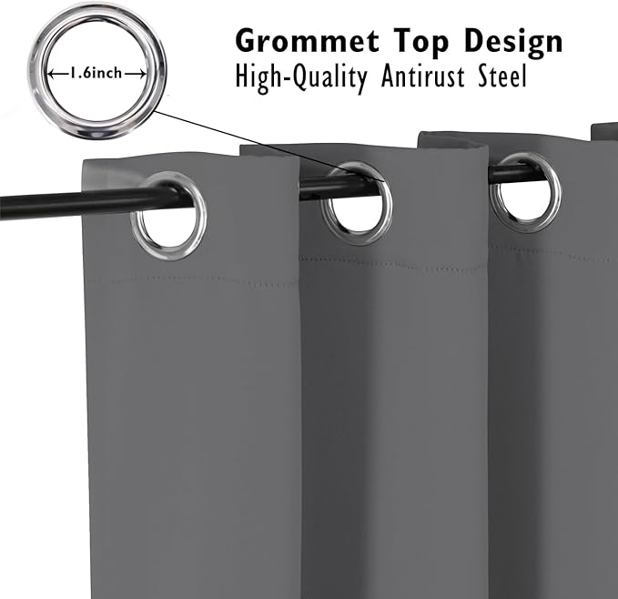 ChrisDowa Room Divider Curtain 120 Inches Long, Wide Blackout Sliding Door - Image 3