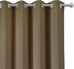 LEMOMO Blackout Curtains 66 x 84 inch/Brown Curtains Set of 2 Panels/Thermal - Image 6