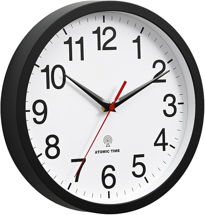 Rohioue Atomic Wall Clock, Modern 10 Inch Battery Operated Wall Clocks - Image 2