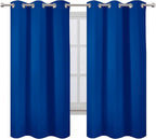 LEMOMO Royal Blue Thermal Blackout Curtains/42 x 72 Inch/Set of 2 Panels Room - Image 2