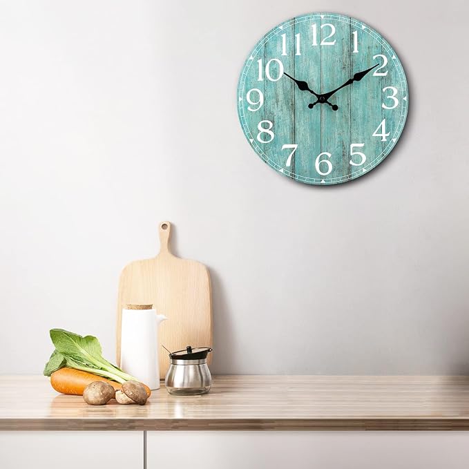 12 Inch Teal Wall Clock - Image 8