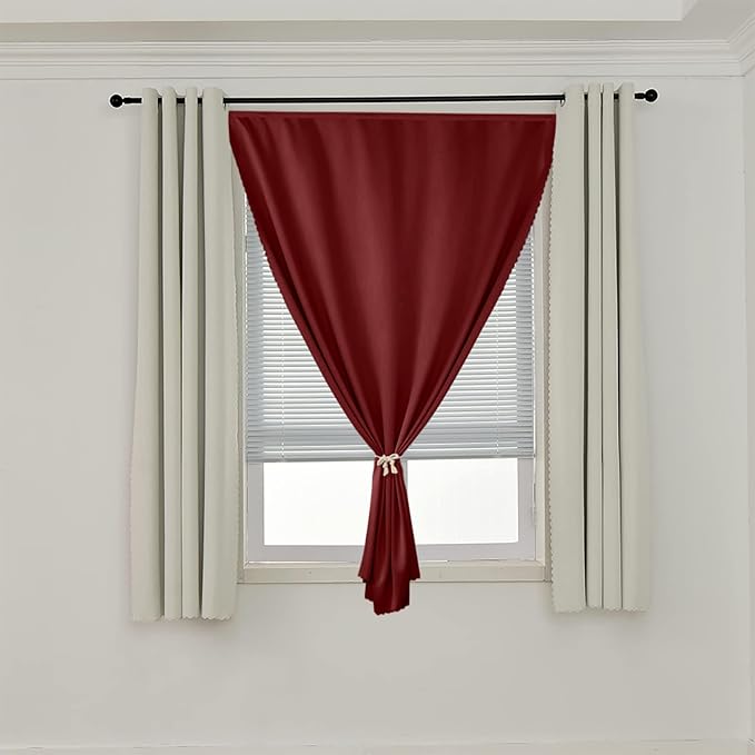 AJAZZ 100% Blackout Stick Curtain Portable Blackout Curtains Adhesive Curtains - Image 7