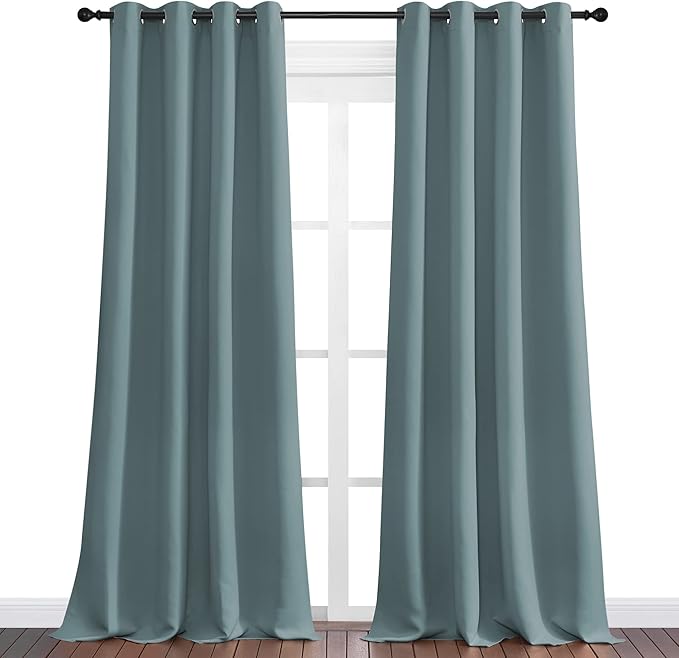 NICETOWN Modern Blackout Curtains Noise Reducing, 2 Panels, W55 x L120 -Inch - Image 2