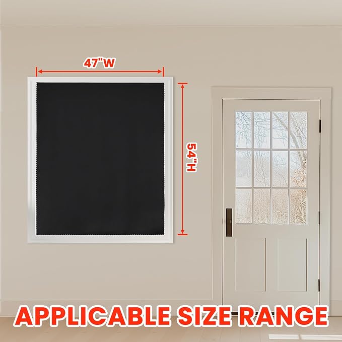 AJAZZ self Adhesive Portable 100% Blackout Curtains Simple and Easy to - Image 5