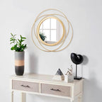 Gold Art Large Round Mirror - Image 5