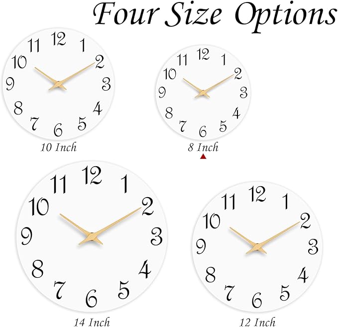 Roymnie Wall Clock, 8 Inch Modern Wall Clocks Battery Operated, Small Silent - Image 2
