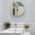 LONGWIN Hanging Wall Circle Mirror Decor Gold Geometric Mirror - Image 3