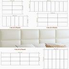 IFNOW Wall Mounted Upholstered Headboard Full, 3D Peel and Stick Soundproof - Image 6