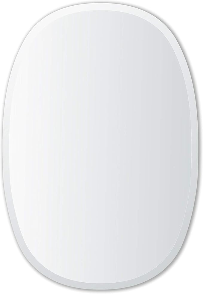 Better Bevel 24" x 36" Frameless Oblong Oval Mirror | 1" Beveled Edge | by Better+Bevel