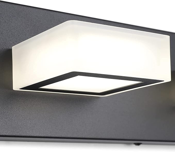 Ralbay Modern Matte Black Bathroom Vanity Light Fixtures 6 Lights Acrylic - Image 7