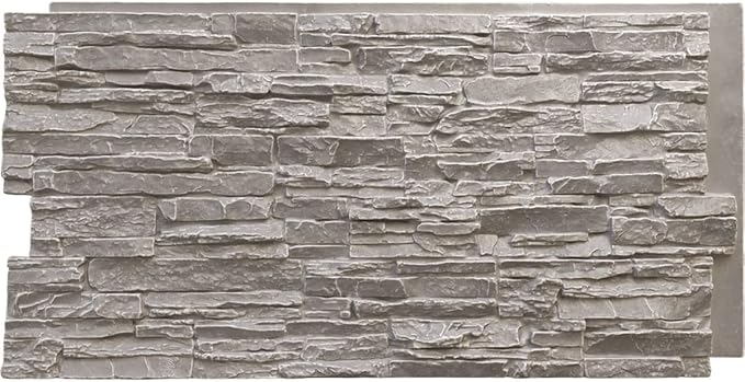 EverStone Canyon Ridge Faux Stone Panel, 45 3/4"W x 24 1/2"H x 1 1/4"D by EkenaMillwork