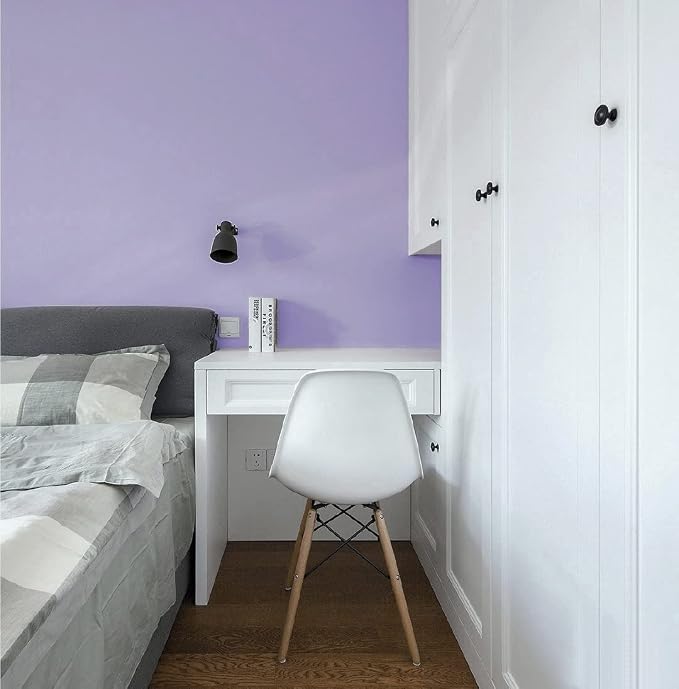 118"x17.7" Purple Wallpaper Solid Color Peel and Stick Wallpaper Purple Contact - Image 3