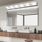 SineRise LED Modern Bathroom Vanity Light Fixtures, Matte White Modern Acrylic - Image 5