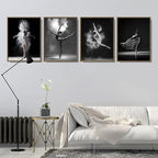 NCYEL Black and white ballet wall art dancer poster beautiful girl bedroom - Image 7